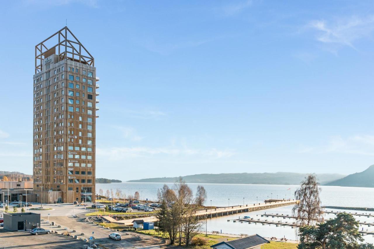 Mjos Tower Apartment - Lovely City View Sjusjøen Exterior foto